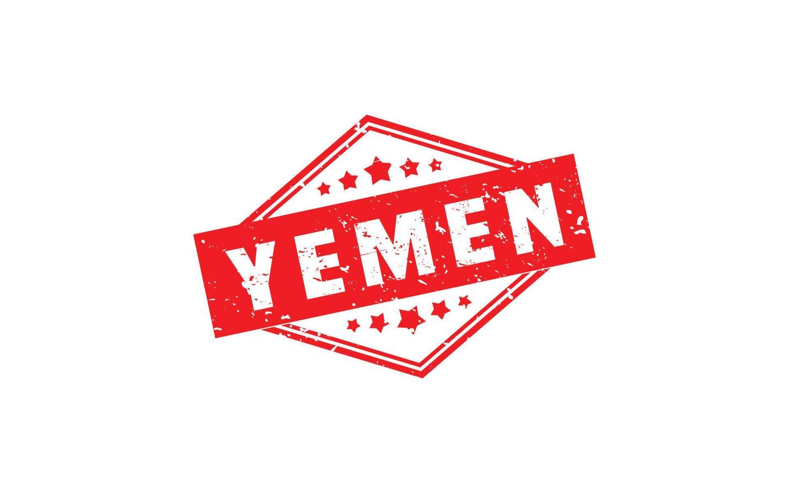 Jemen postzegel rubber met grunge stijl Aan wit achtergrond vector