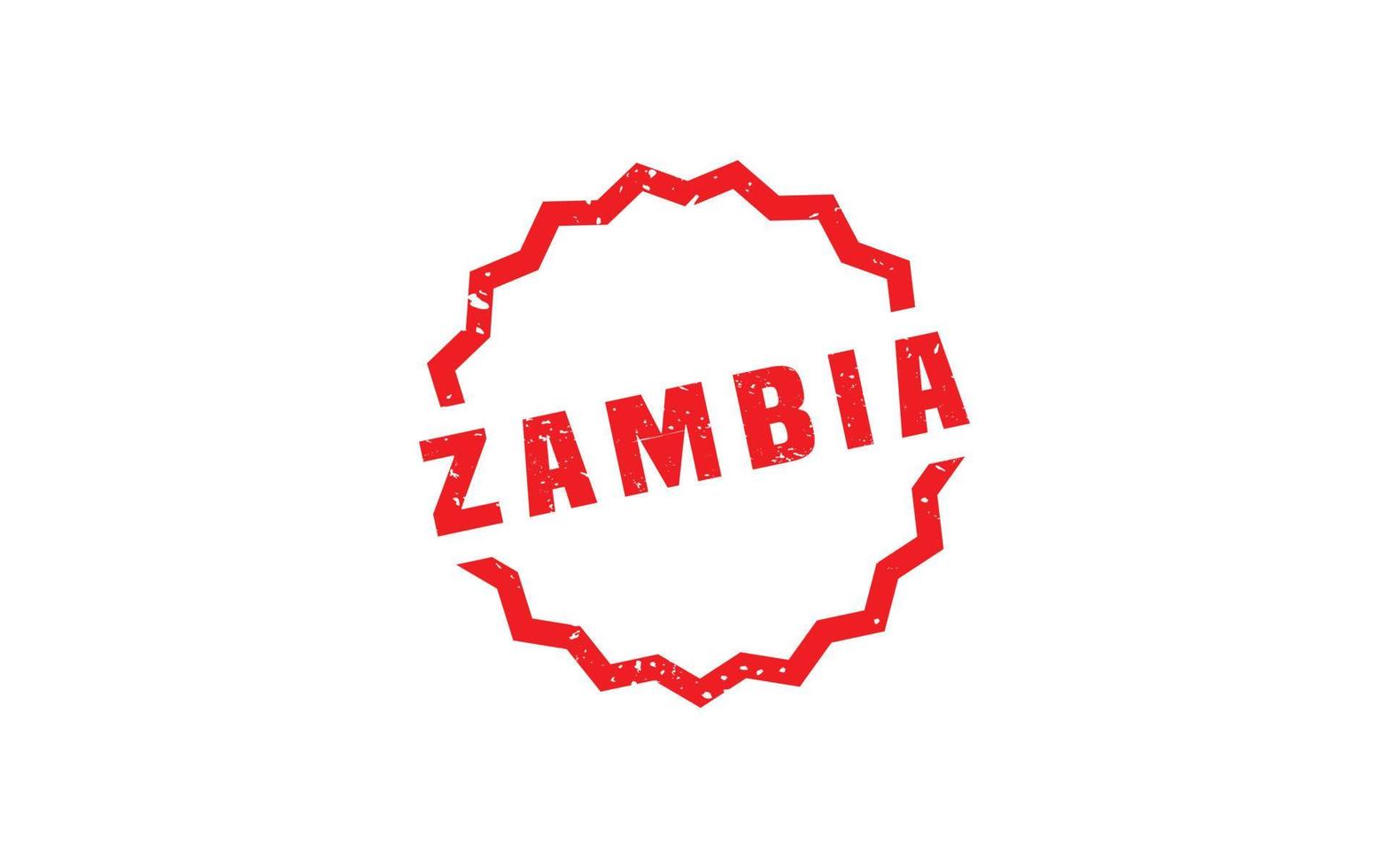 Zambia postzegel rubber met grunge stijl Aan wit achtergrond vector