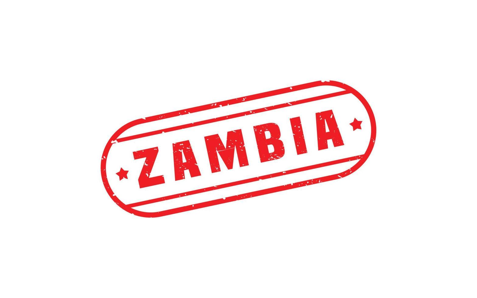Zambia postzegel rubber met grunge stijl Aan wit achtergrond vector