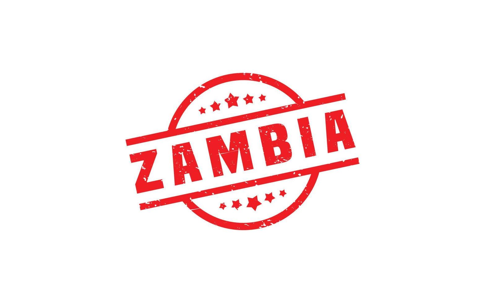 Zambia postzegel rubber met grunge stijl Aan wit achtergrond vector