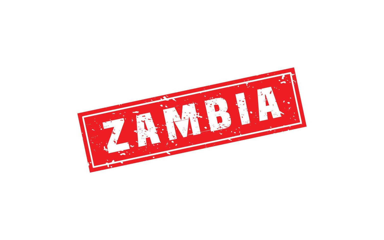 Zambia postzegel rubber met grunge stijl Aan wit achtergrond vector