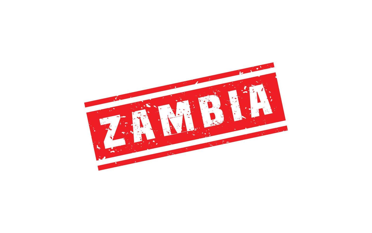 Zambia postzegel rubber met grunge stijl Aan wit achtergrond vector