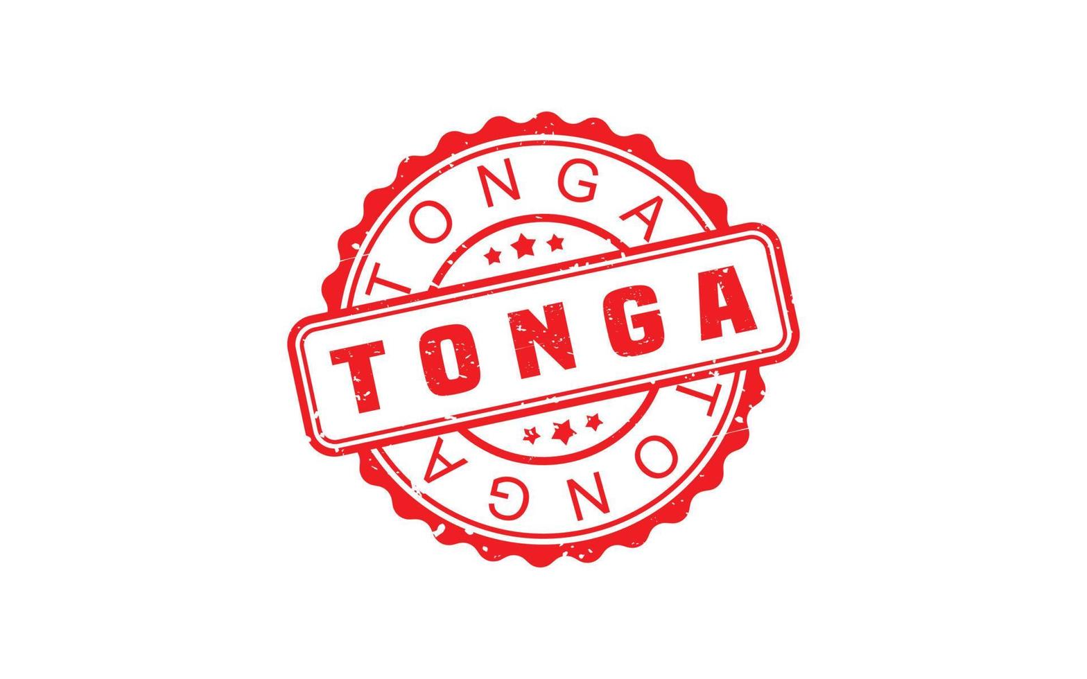 Tonga postzegel rubber met grunge stijl Aan wit achtergrond vector