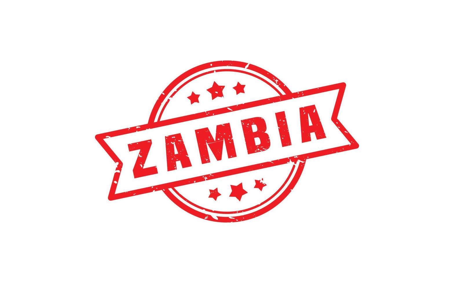 Zambia postzegel rubber met grunge stijl Aan wit achtergrond vector