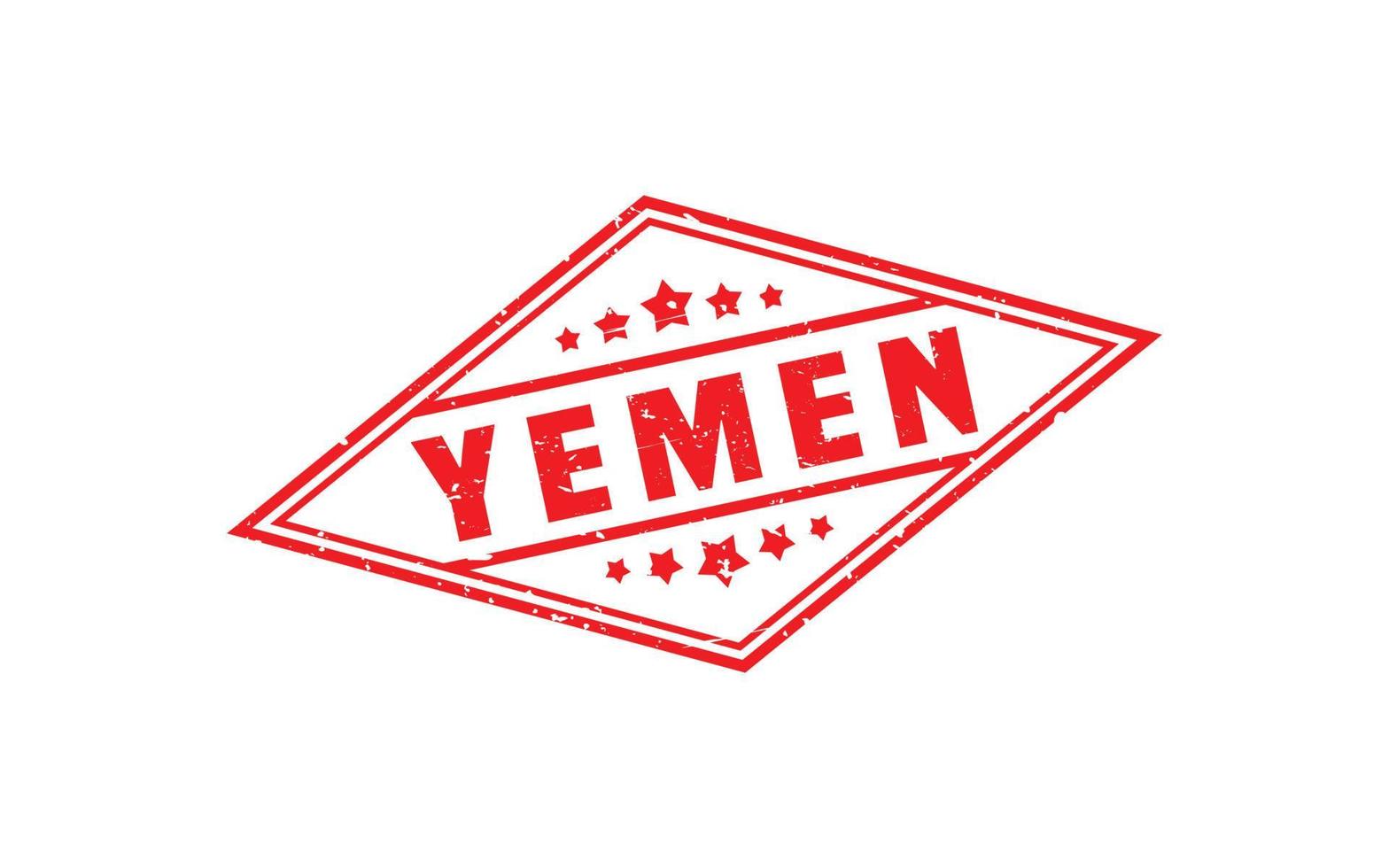 Jemen postzegel rubber met grunge stijl Aan wit achtergrond vector