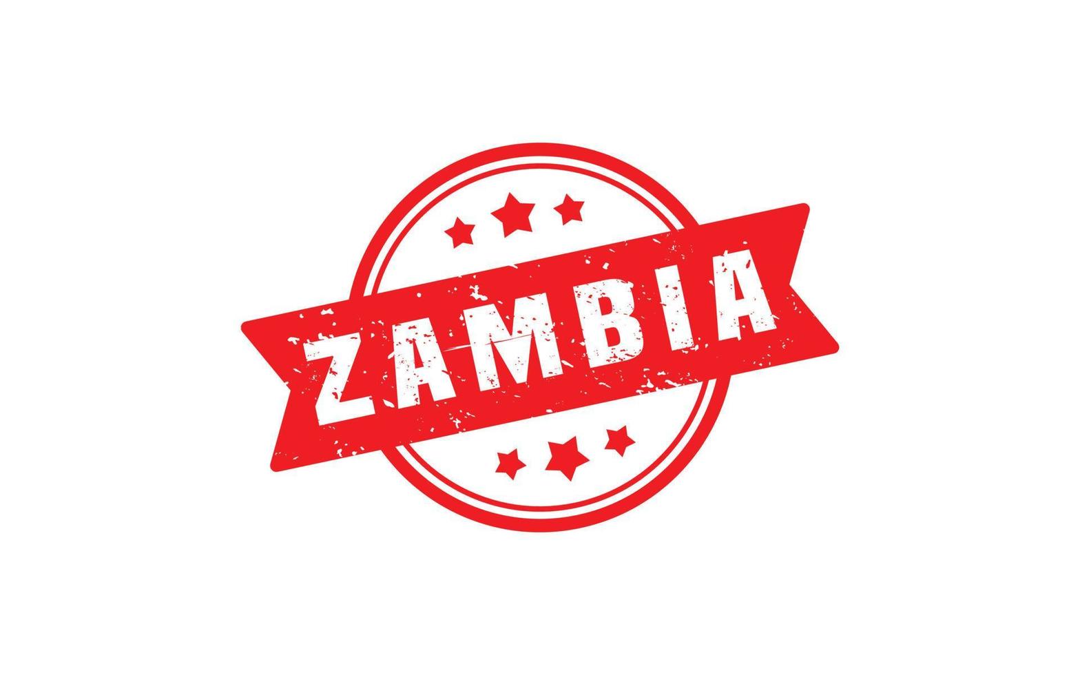 Zambia postzegel rubber met grunge stijl Aan wit achtergrond vector