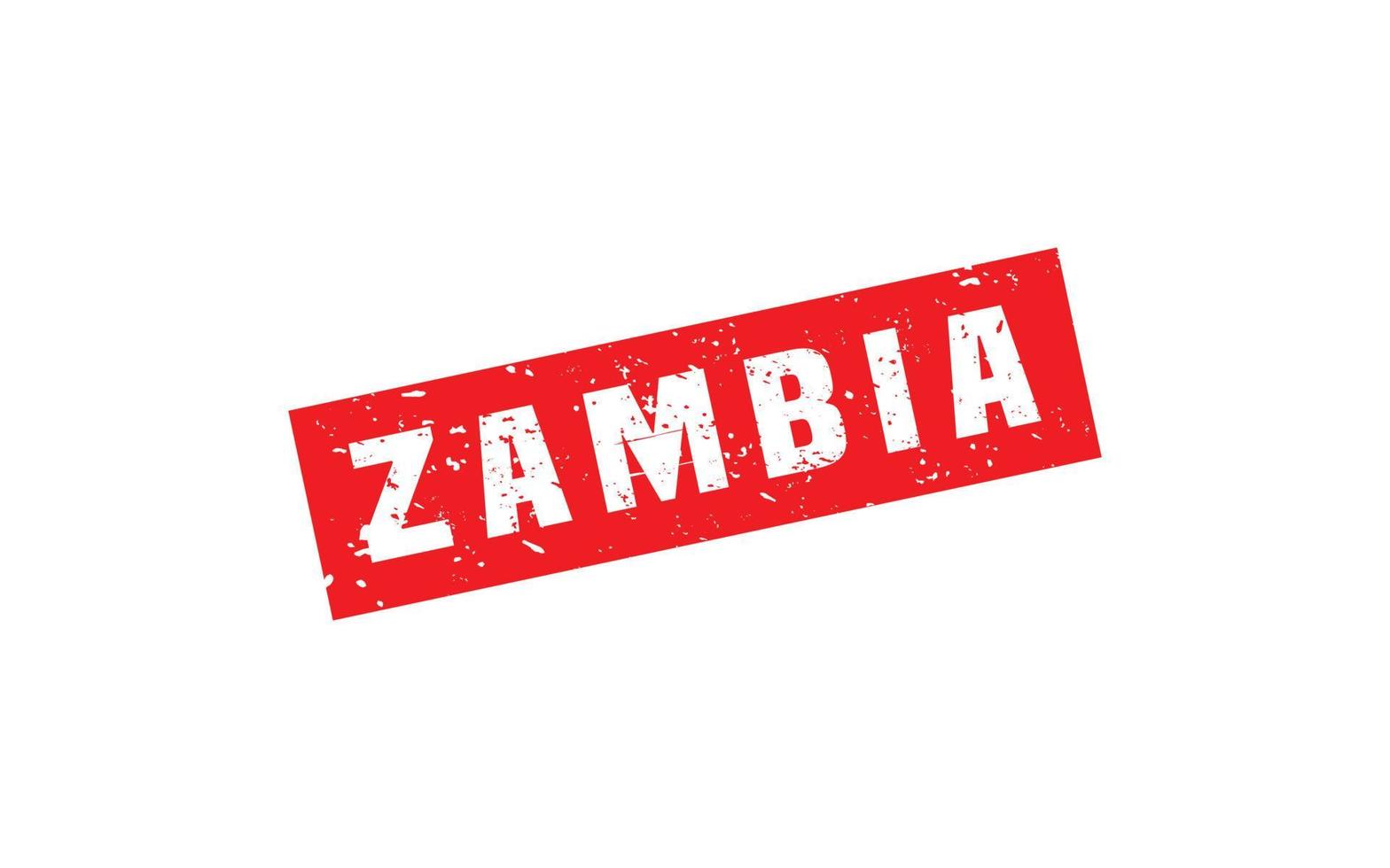 Zambia postzegel rubber met grunge stijl Aan wit achtergrond vector