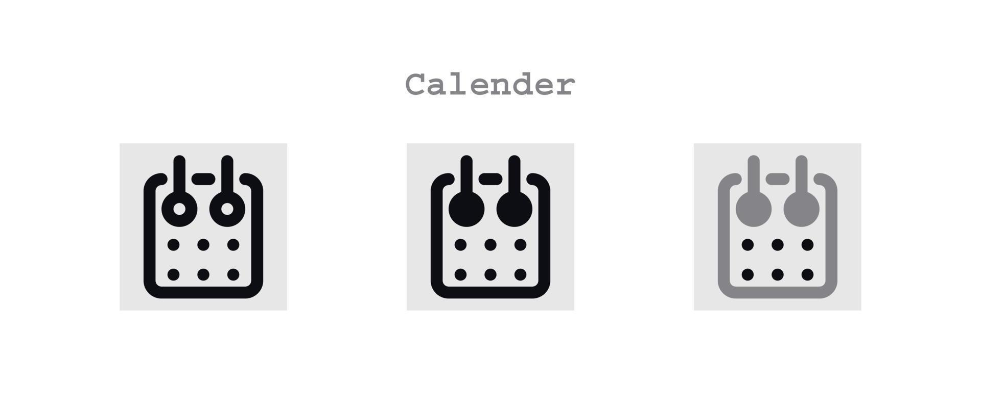 kalender pictogrammen reeks vector