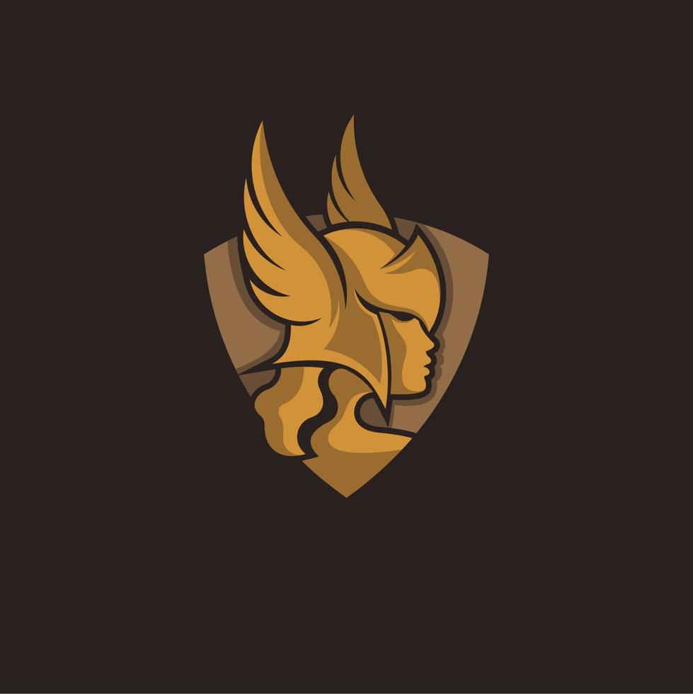 valkyrie gemakkelijk logo vector