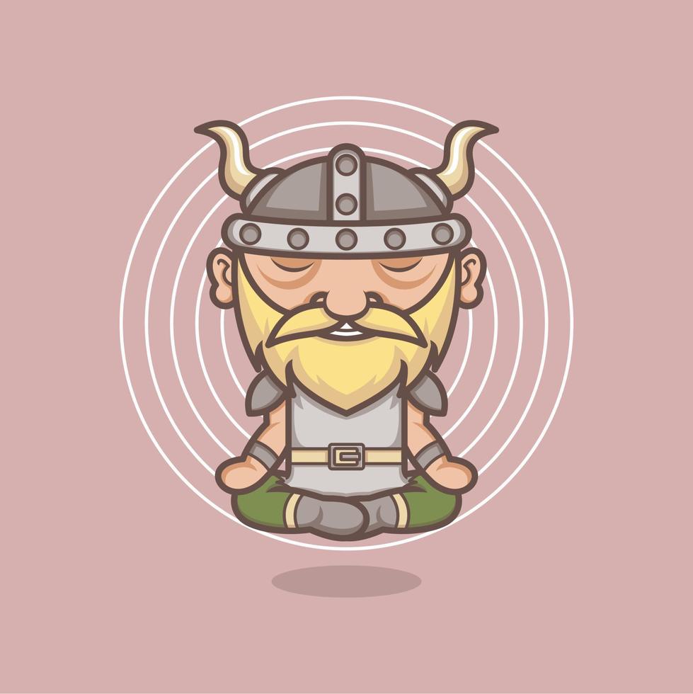 schattig tekenfilm vikingen vector