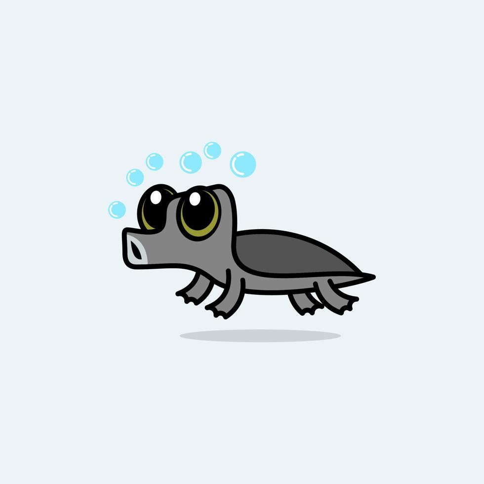 schattige tekenfilmschildpad vector