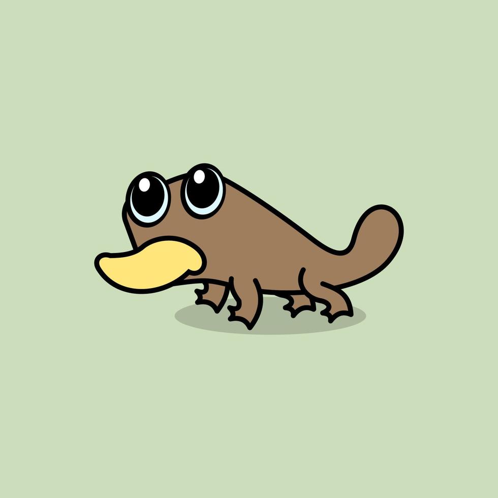 schattig tekenfilm vogelbekdier vector