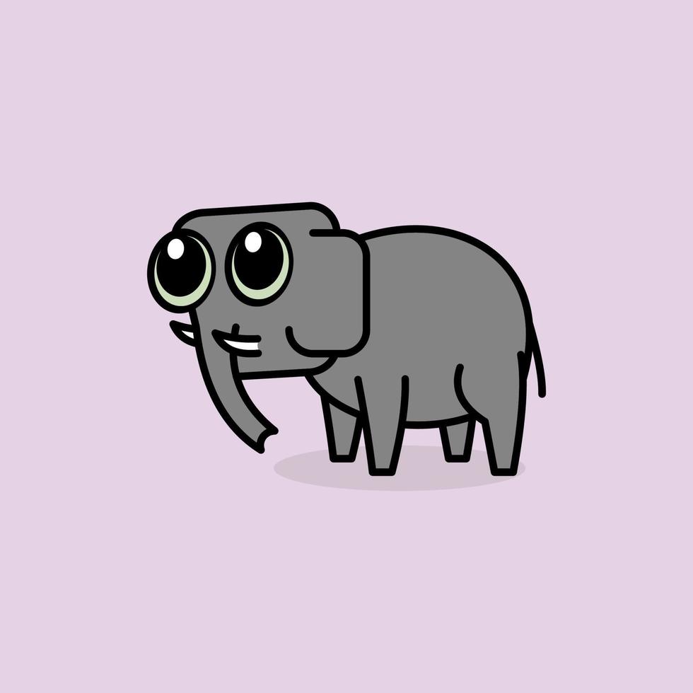 schattige cartoon olifant vector