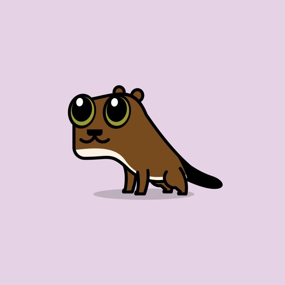 Otter grappig tekenfilm vector