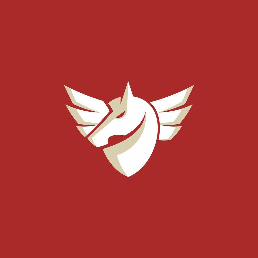 Pegasus gemakkelijk logo vector