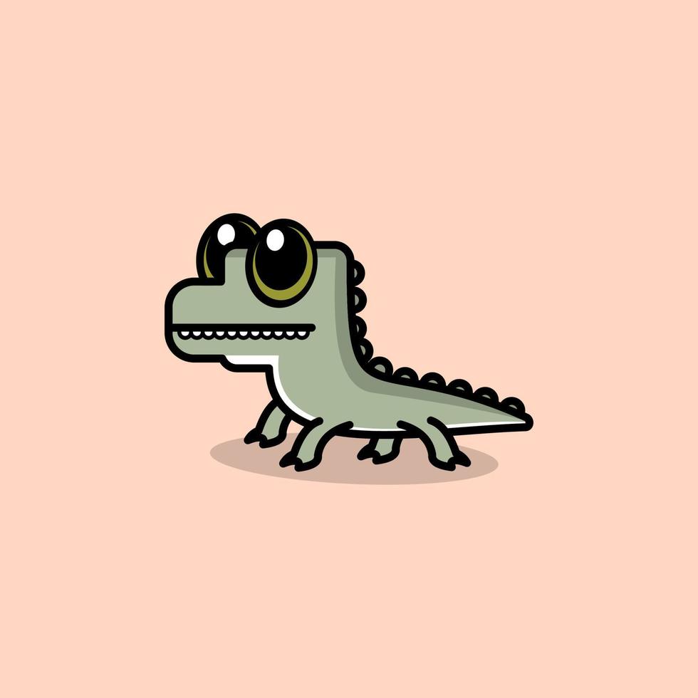 schattige cartoon krokodil vector