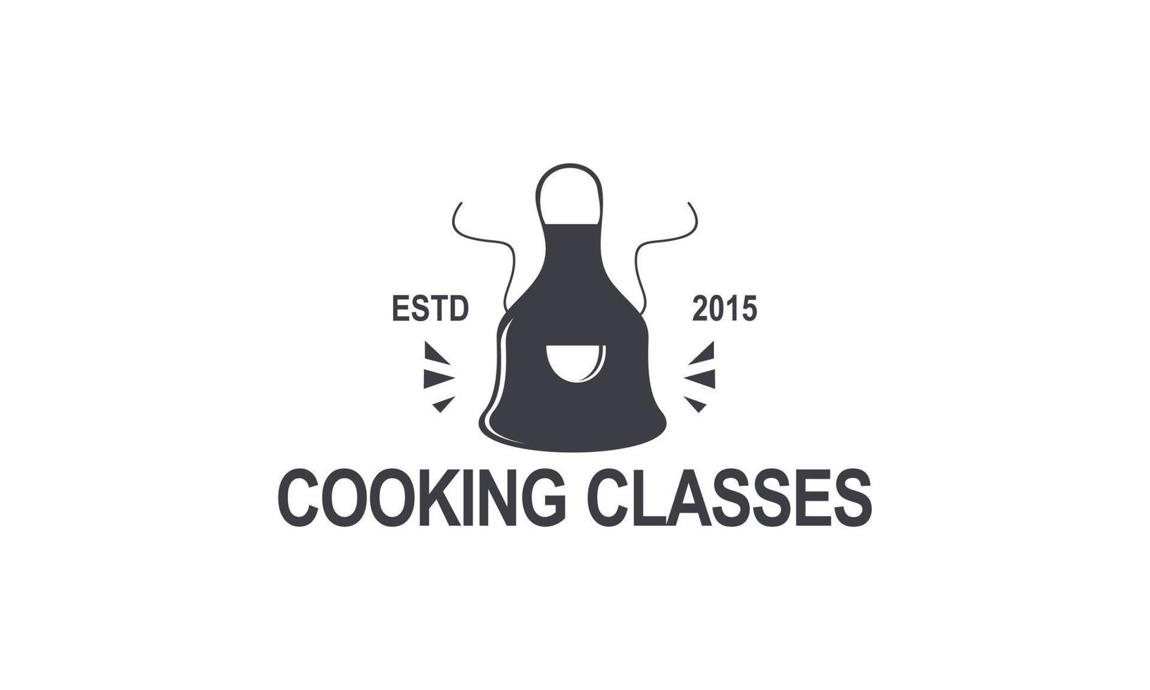 wijnoogst Koken klasse en voedsel etiketten emblemen badges logo culinaire school- Koken cursussen vector