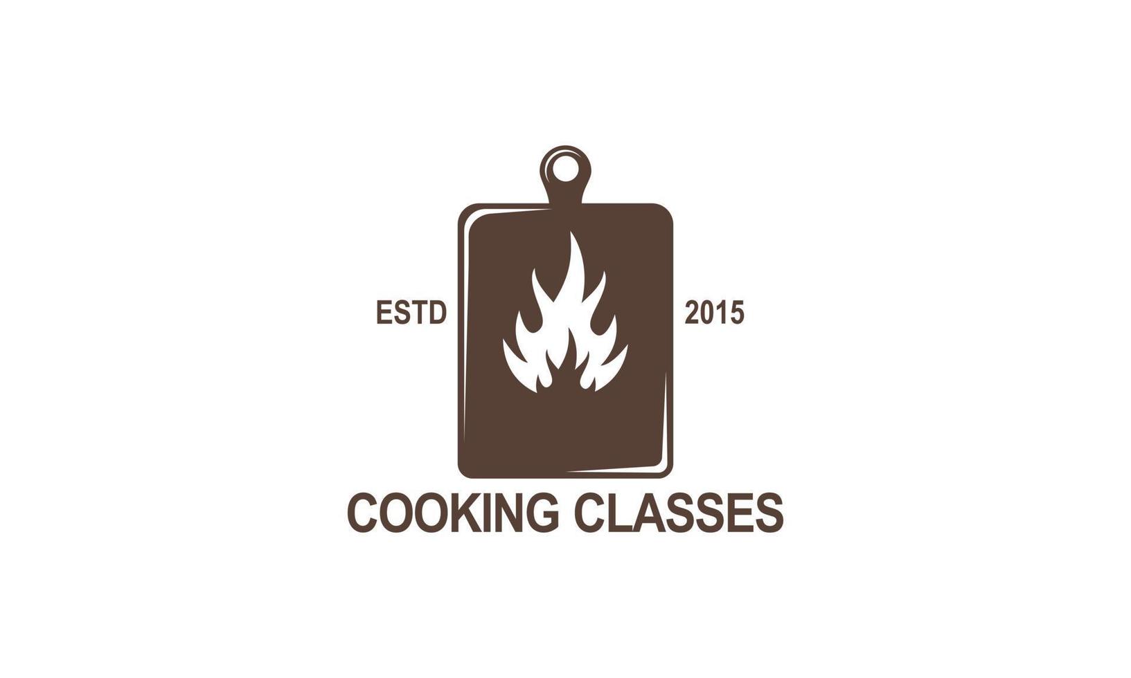 wijnoogst Koken klasse en voedsel etiketten emblemen badges logo culinaire school- Koken cursussen vector