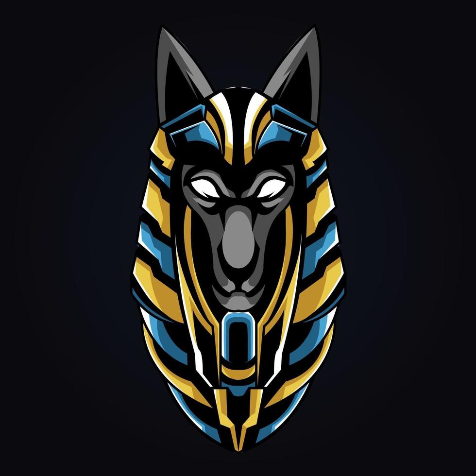 Egypte anubis kunstwerk illustratie vector