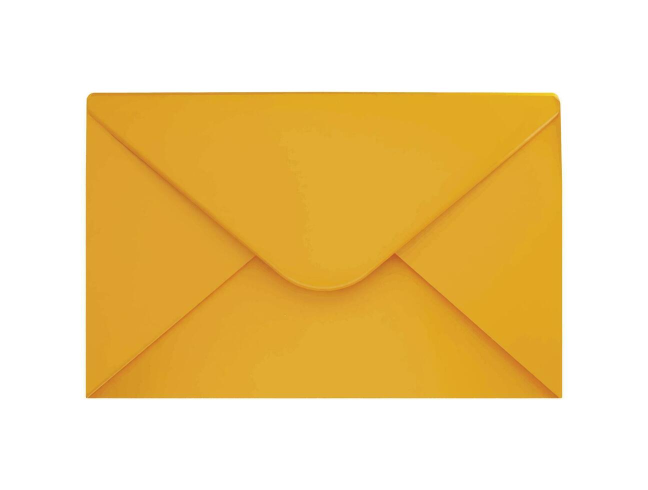 foto brief 3d geven Open geel envelop met leeg papier kaart 3d vector icoon illustratie