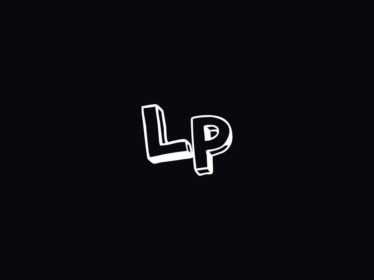 modern lp pl logo brief vector icoon ontwerp