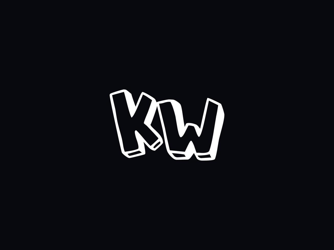 monogram kw logo icoon, uniek kw logo brief vector voorraad