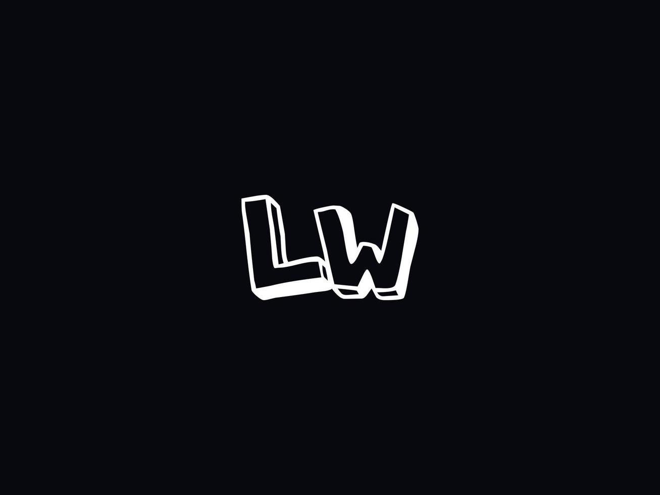 modern lw wl logo brief vector icoon ontwerp