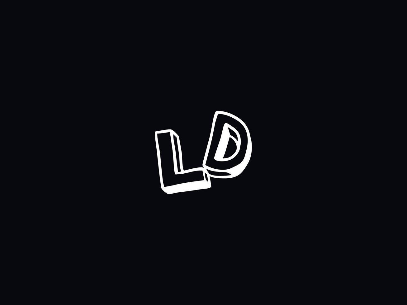 modern ld dl logo brief vector icoon ontwerp