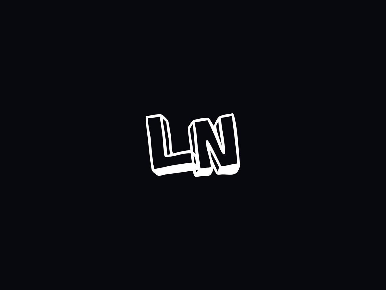 modern ln nl logo brief vector icoon ontwerp