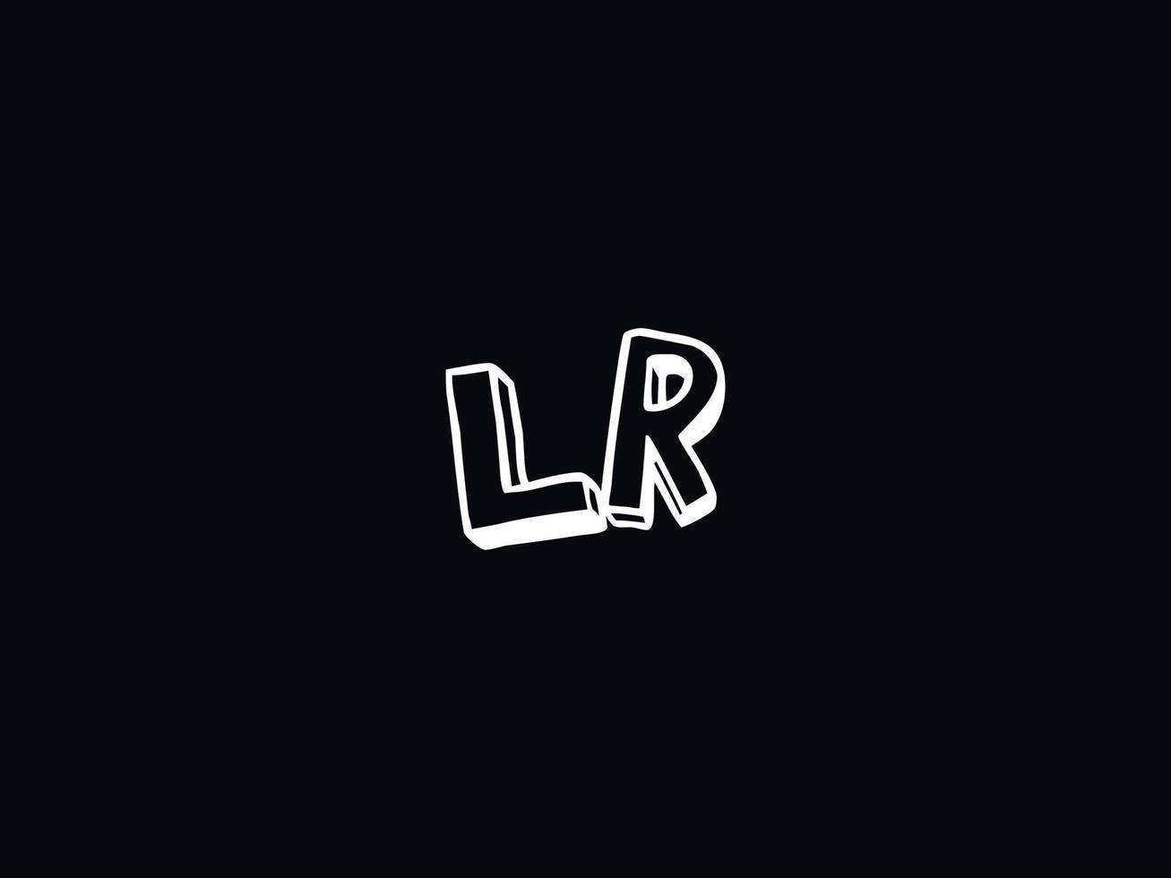 modern lr rl logo brief vector icoon ontwerp