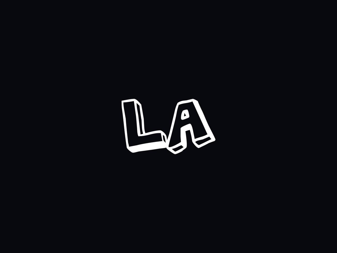 modern la al logo brief vector icoon ontwerp