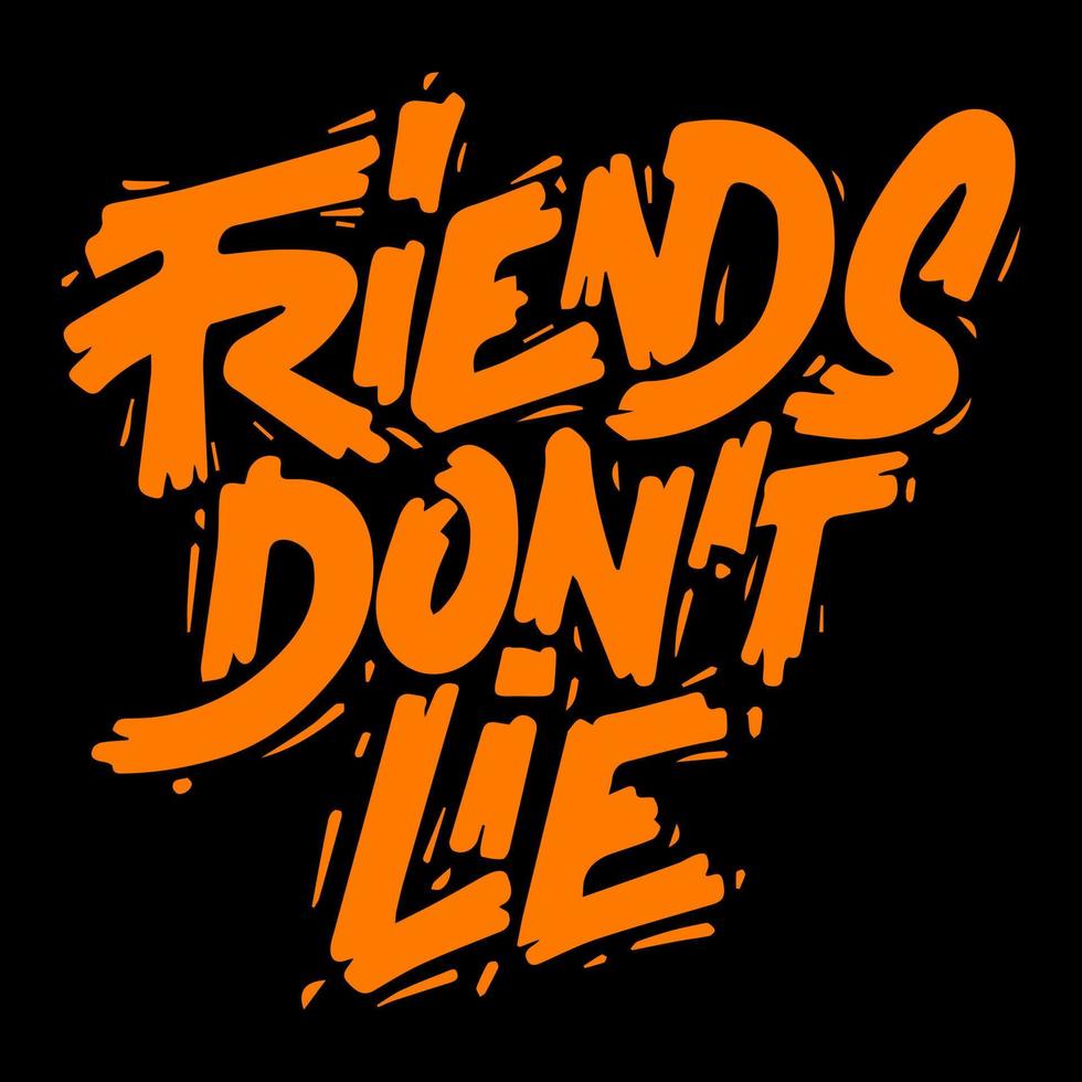 vrienden niet doen leugen. vrienden citaat ontwerp. vector