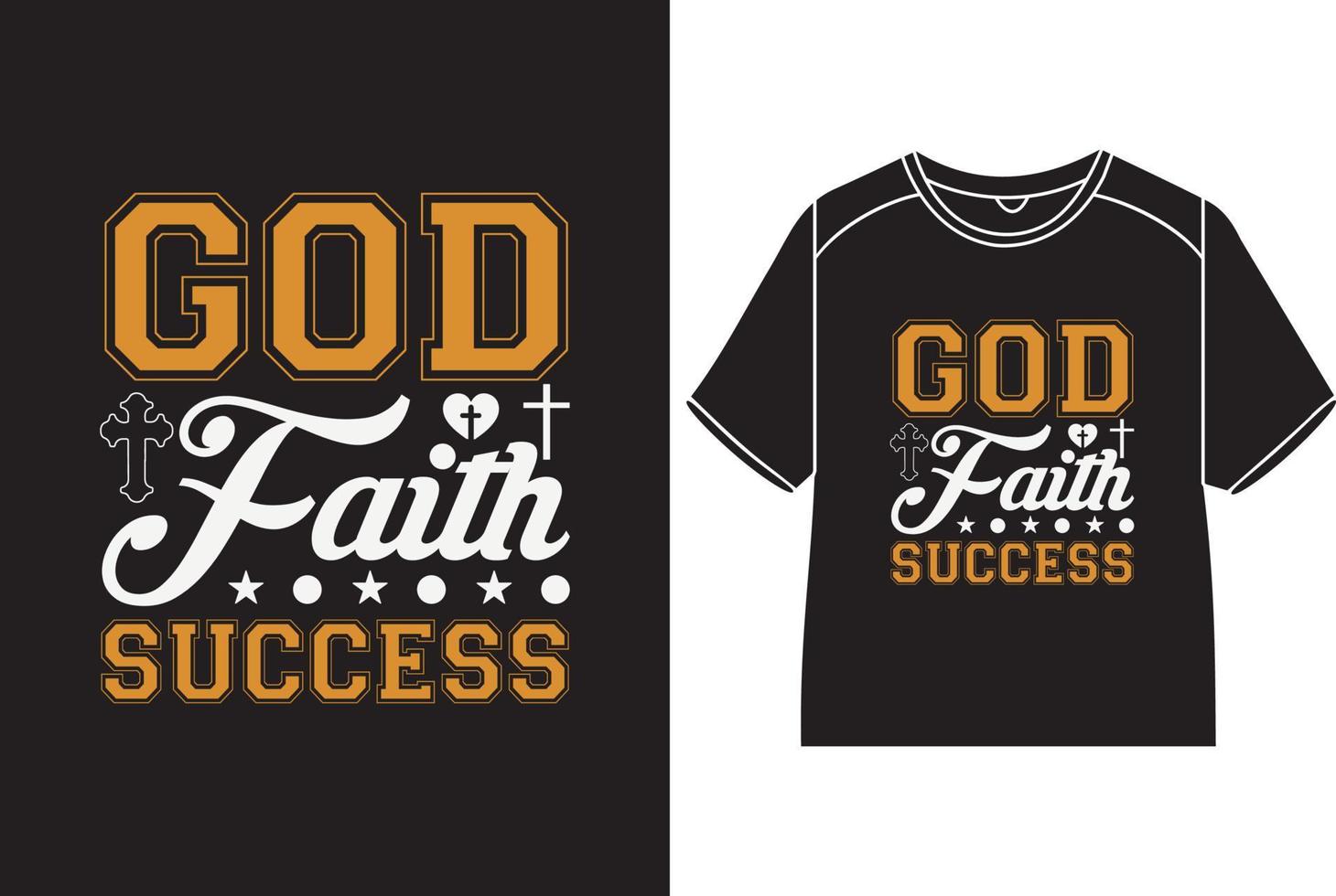 god geloof succes t-shirt ontwerp vector