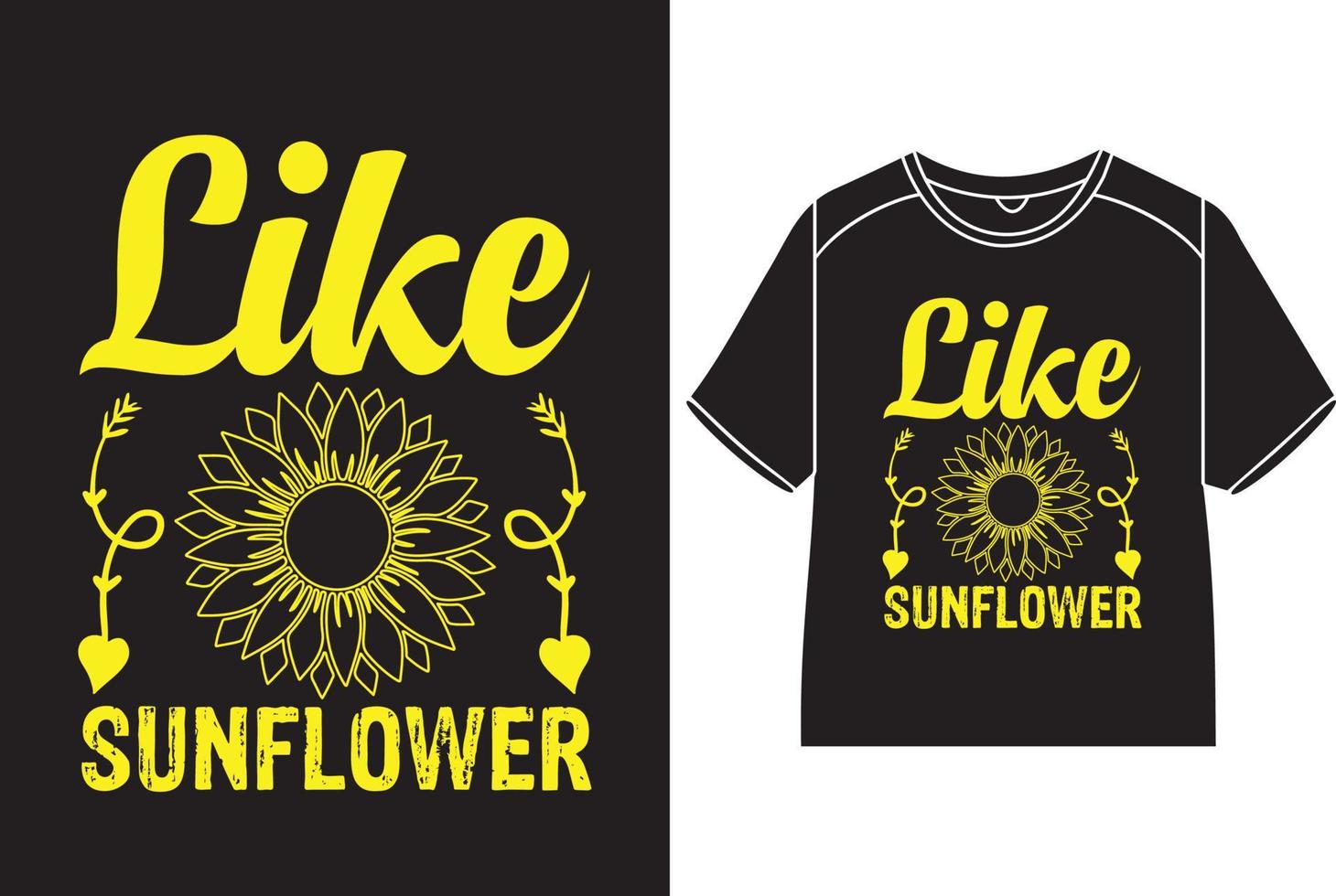 Leuk vinden zonnebloem t-shirt ontwerp vector