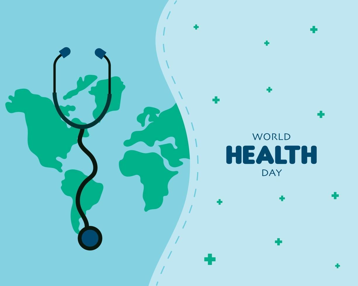 wereldgezondheidsdag met stethoscoop vector