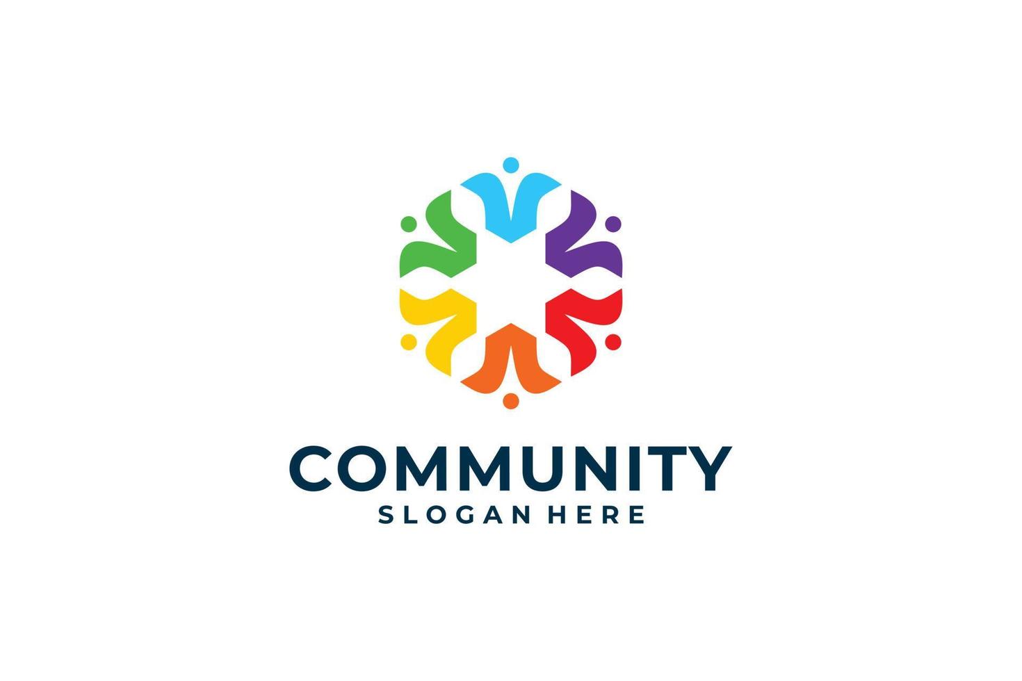 mensen gemeenschap logo ontwerp vector
