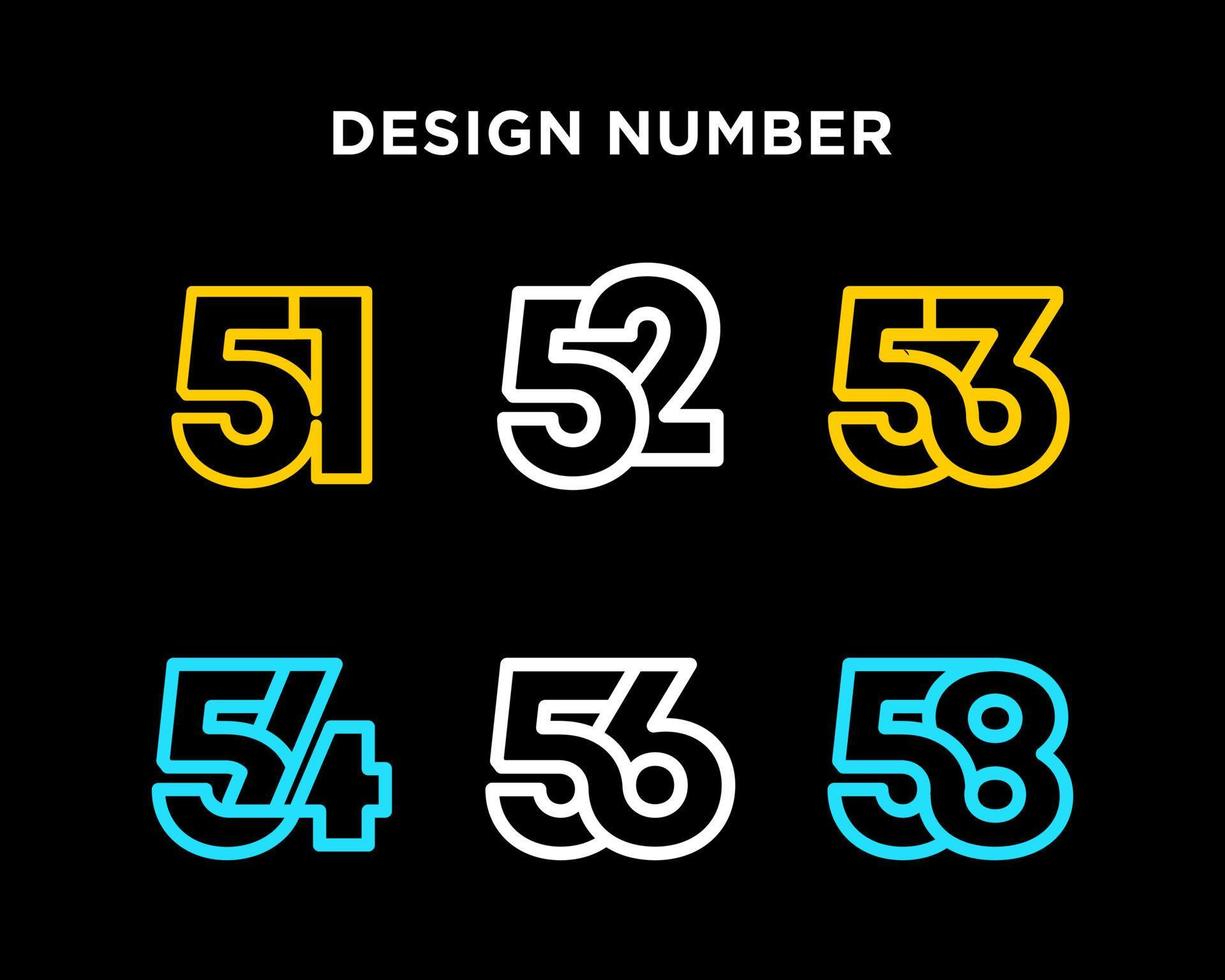 reeks variatie aantal keuze modern stijl verjaardag viering verjaardag veelkleurig ontwerp vector