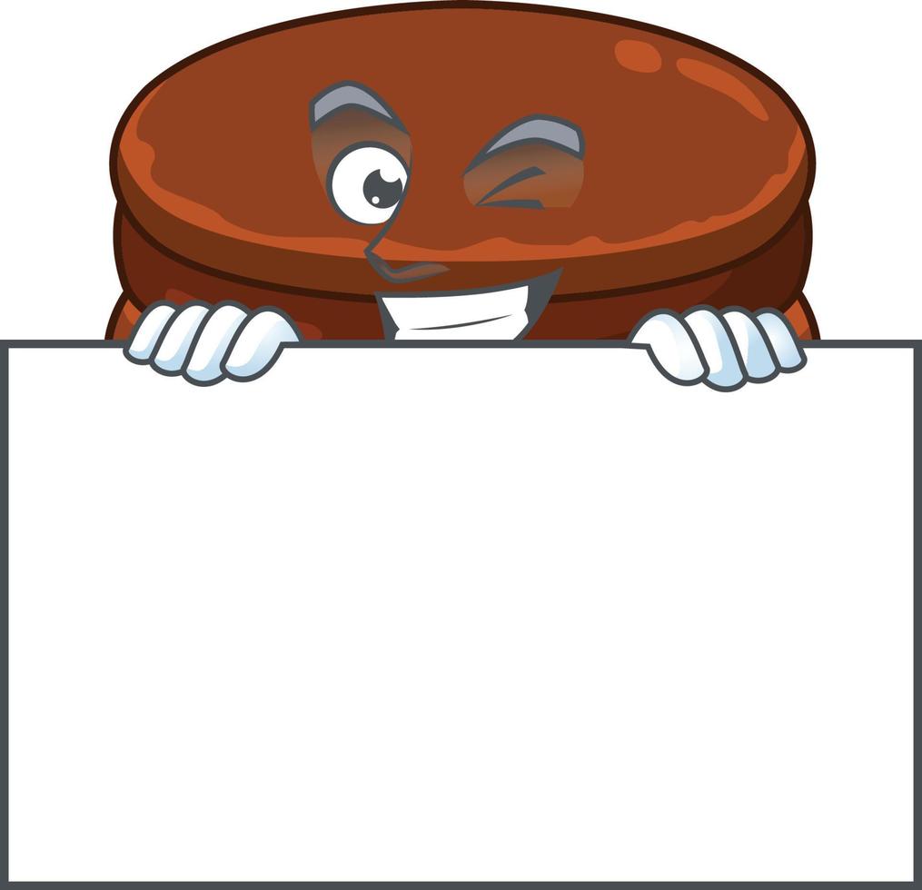 een tekenfilm karakter van chocola alfajor vector