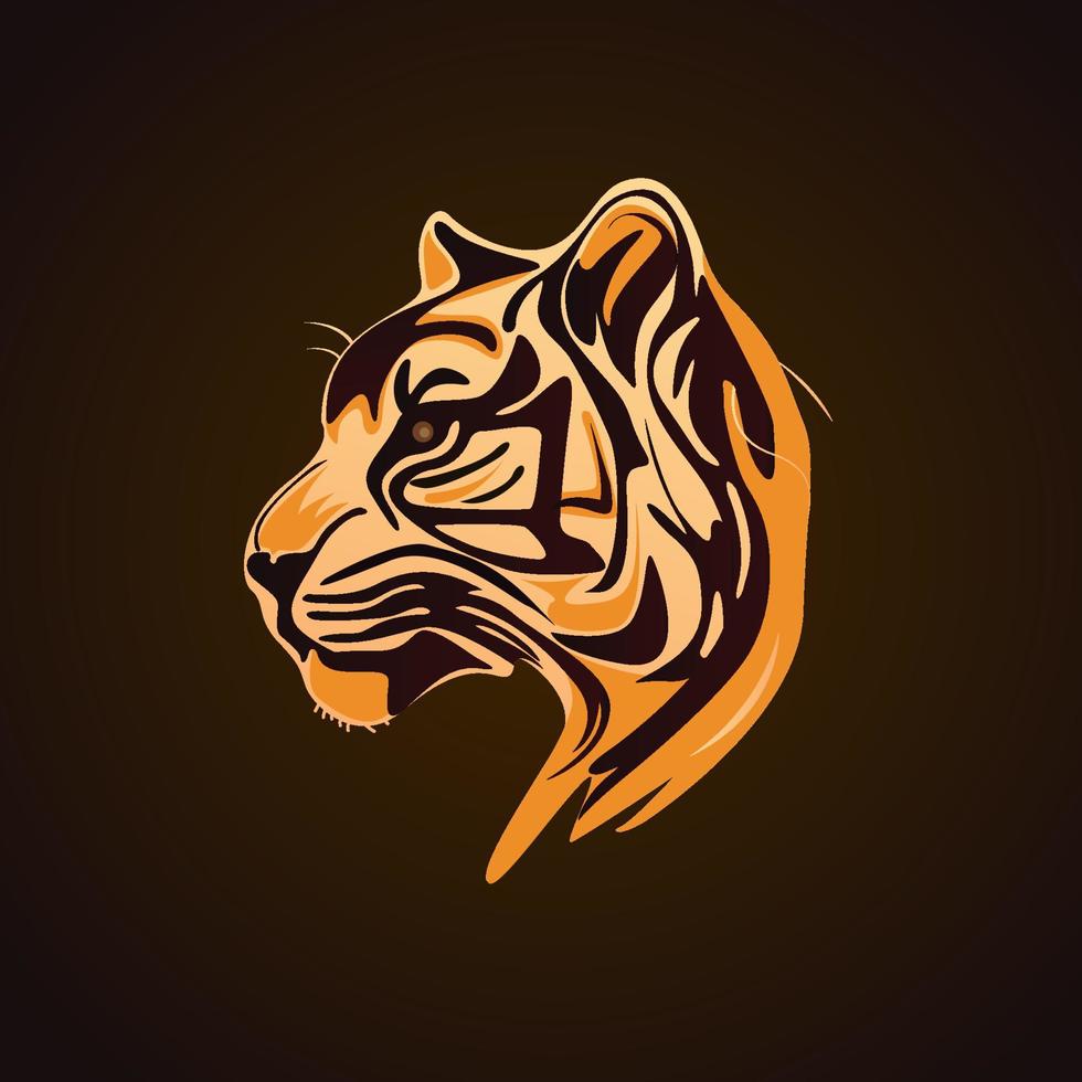 tijger hoofd logo vector illustratie