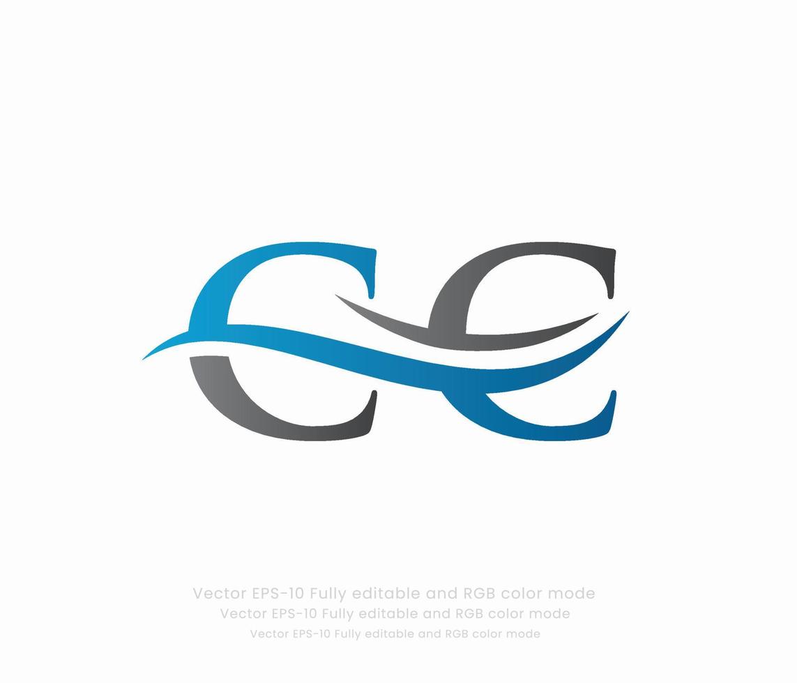 brief c c gekoppeld logo vector