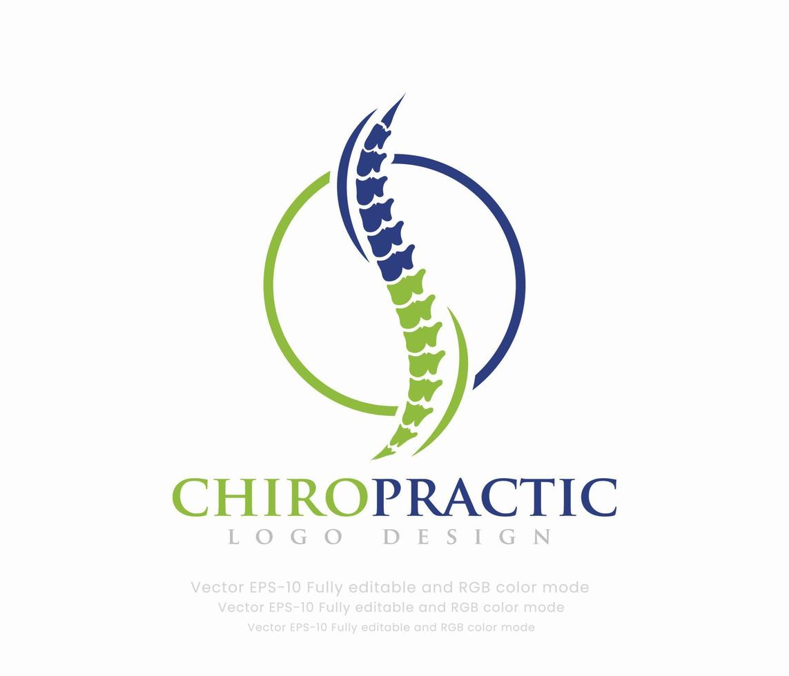 chiropractie logo of ruggegraat wervelkolom logo vector