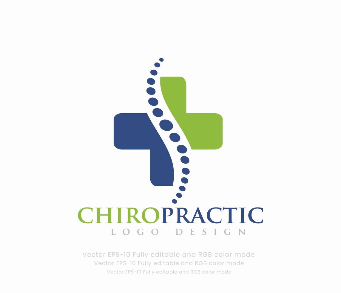 chiropractie logo of ruggegraat wervelkolom logo vector