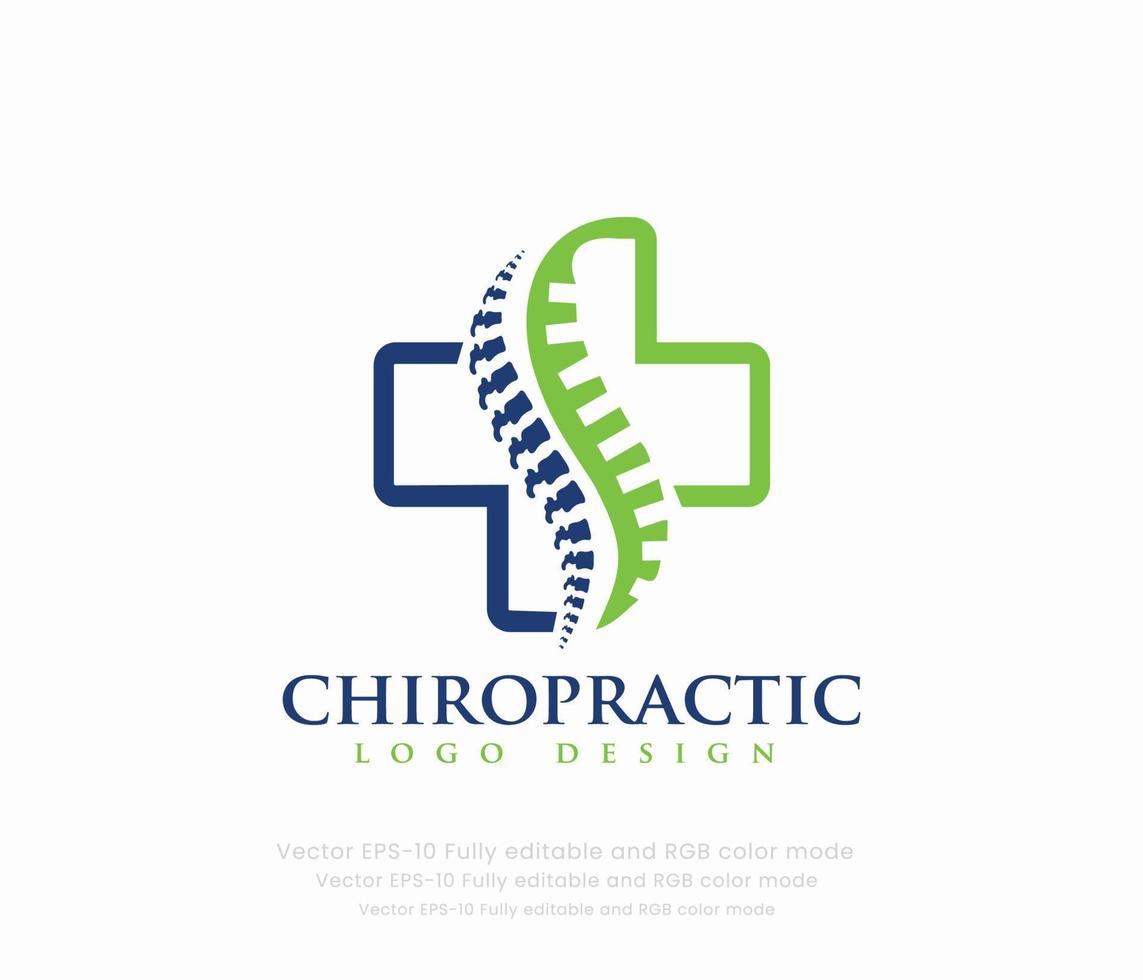 chiropractie logo of kliniek logo vector