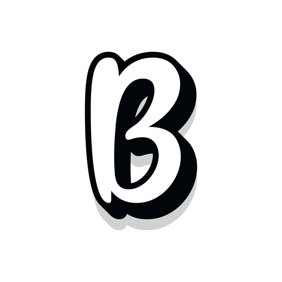3d illustratie van brief b vector