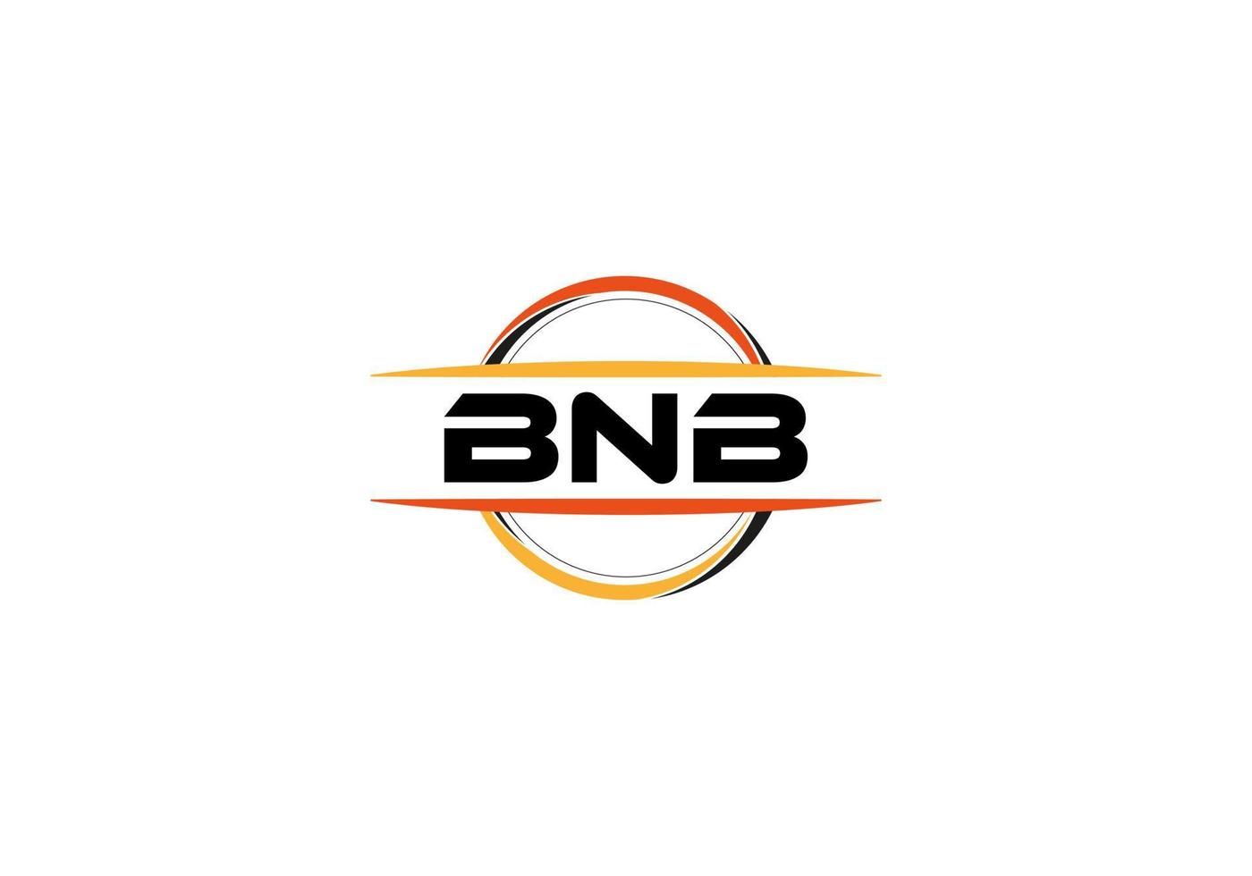 bnb brief royalty Ovaal vorm logo. bnb borstel kunst logo. bnb logo voor een bedrijf, bedrijf, en reclame gebruiken. vector