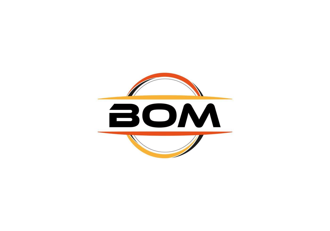 bom brief royalty Ovaal vorm logo. bom borstel kunst logo. bom logo voor een bedrijf, bedrijf, en reclame gebruiken. vector