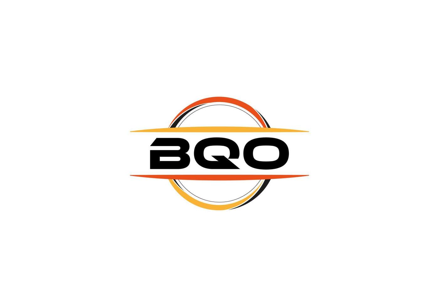 bqo brief royalty Ovaal vorm logo. bqo borstel kunst logo. bqo logo voor een bedrijf, bedrijf, en reclame gebruiken. vector