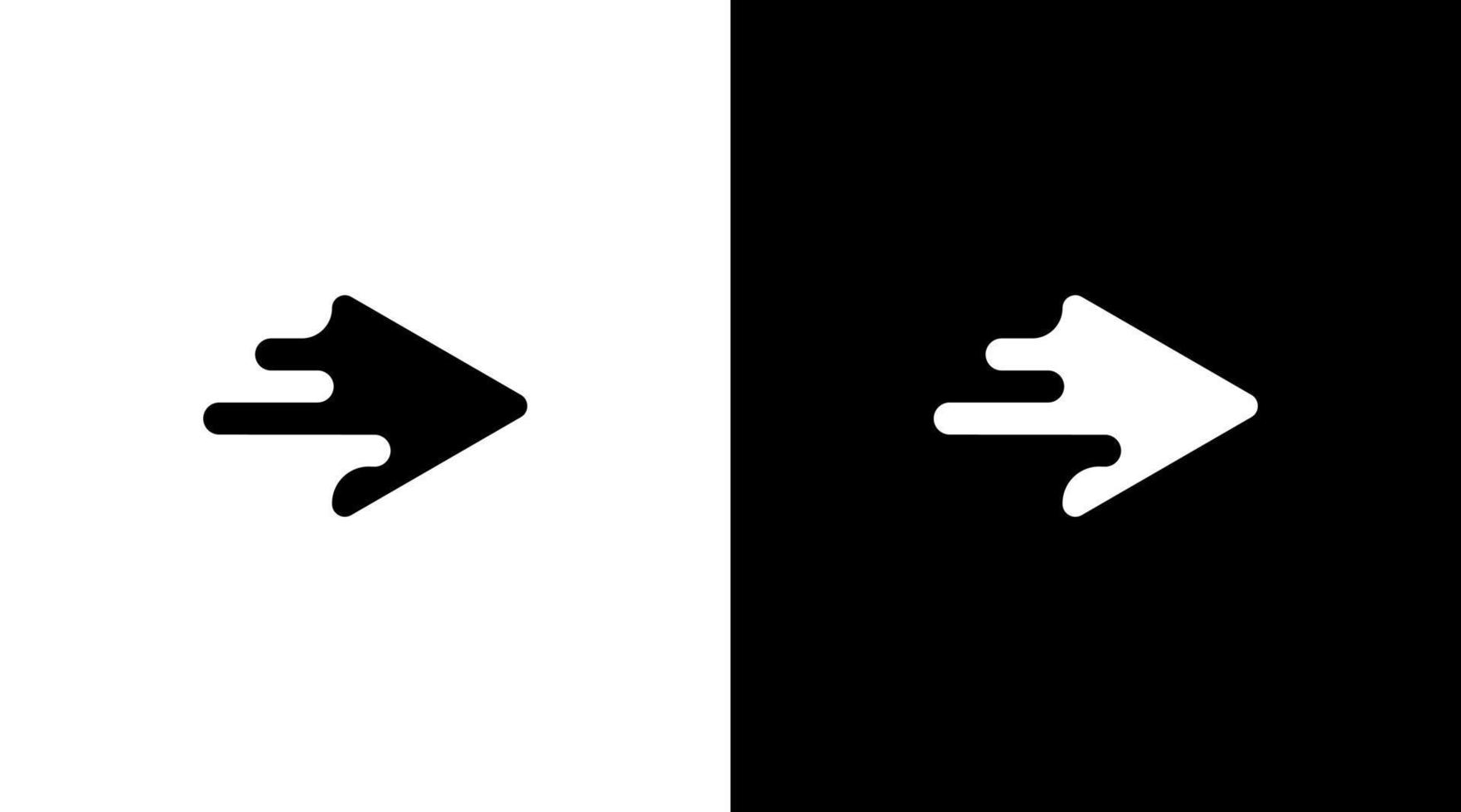 in beweging Speel knop logo vector monogram icoon stijl ontwerp sjabloon