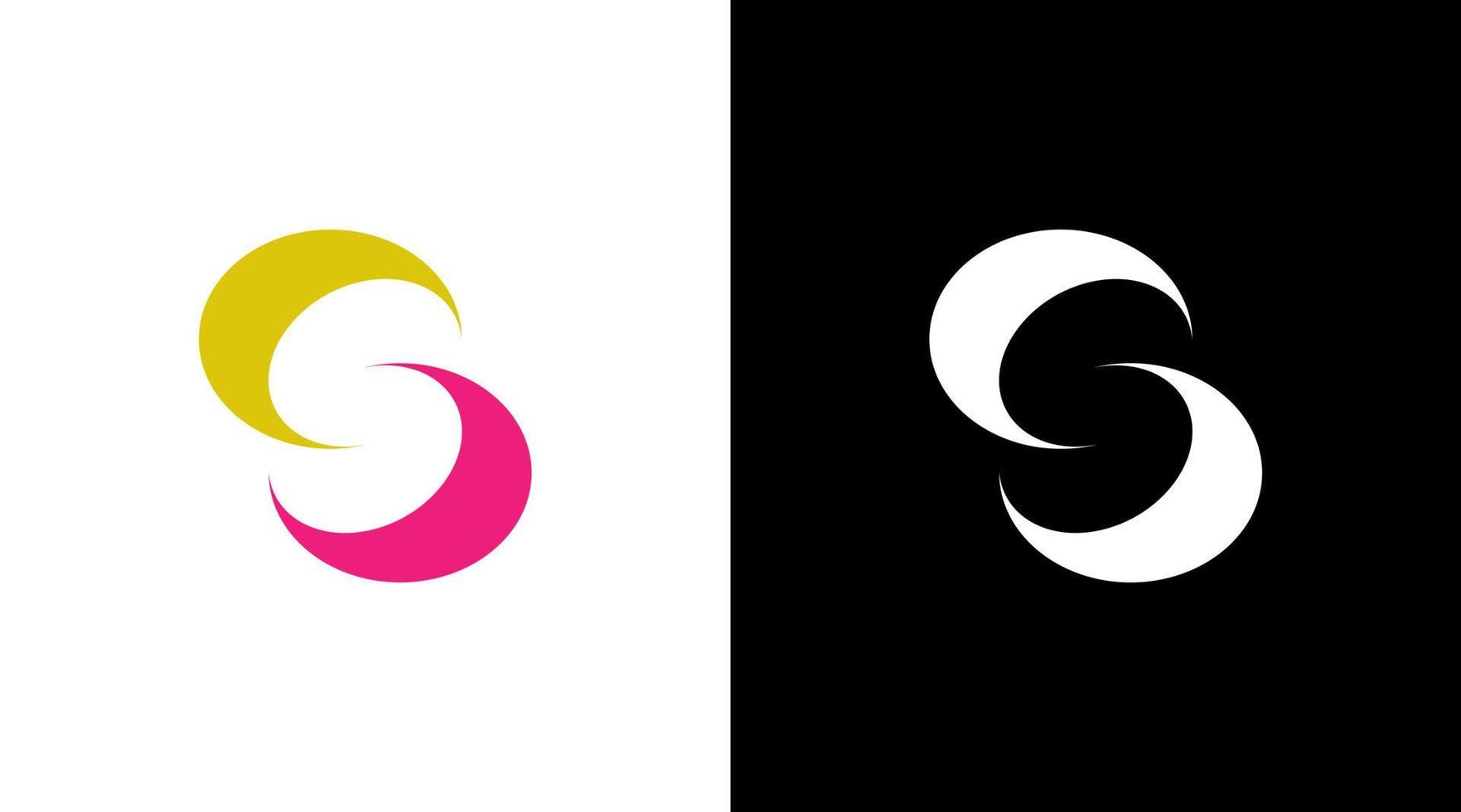 brief s logo spiraal cirkel monogram vector icoon stijl ontwerp sjabloon