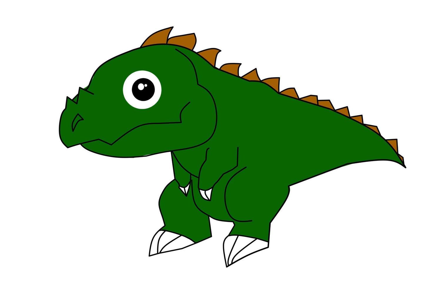 megalosaurus dinosaurus met wit achtergrond elementen. vector illustratie.